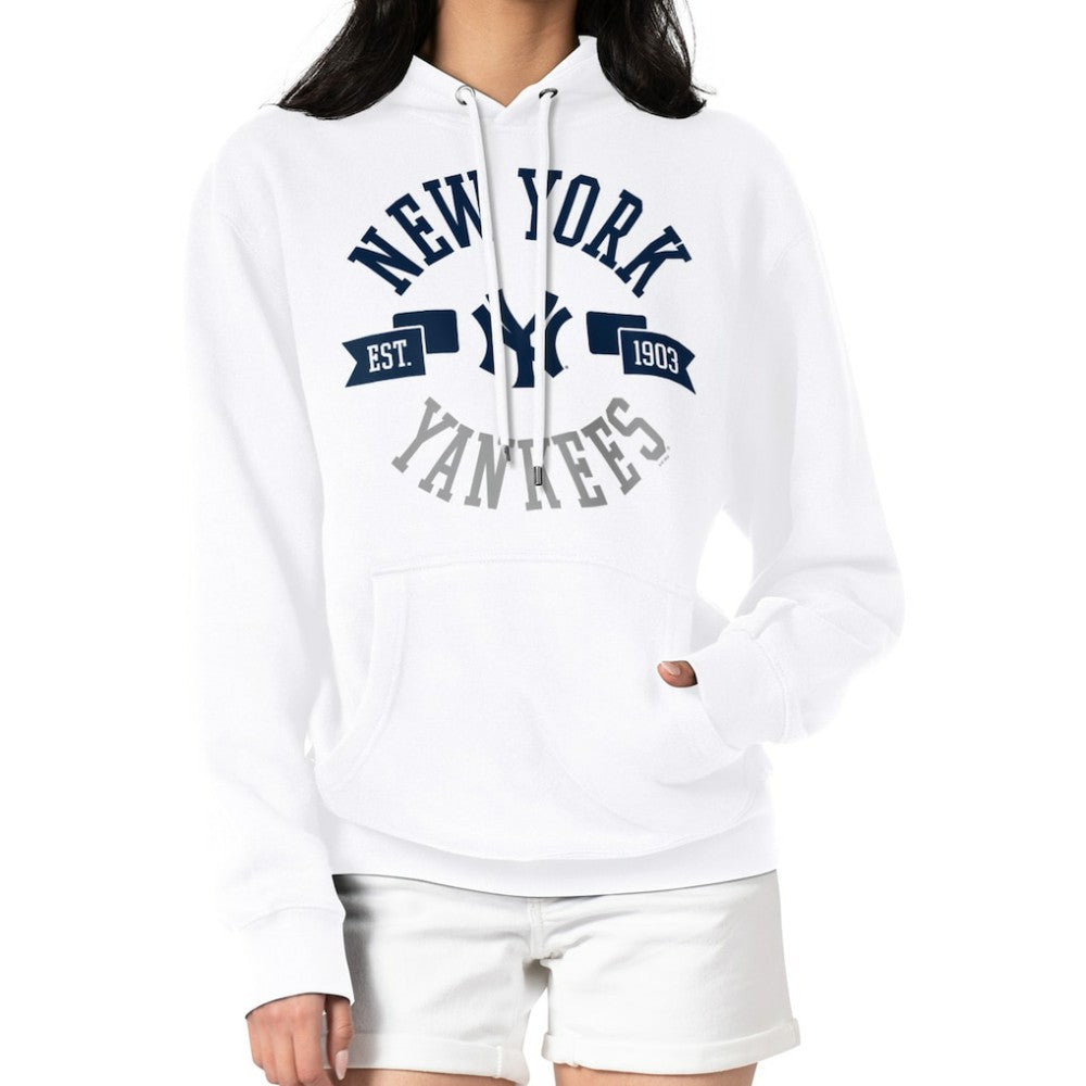 New York Yankees G-III 4Her by Carl Banks Women's City Graphic Pullover Hoodie | MLB Outlet