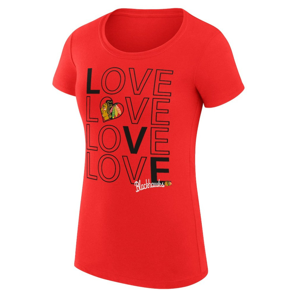 Chicago Blackhawks G-III 4Her by Carl Banks Women's Super-Slim Fit Lightweight Hockey Love T-Shirt Online