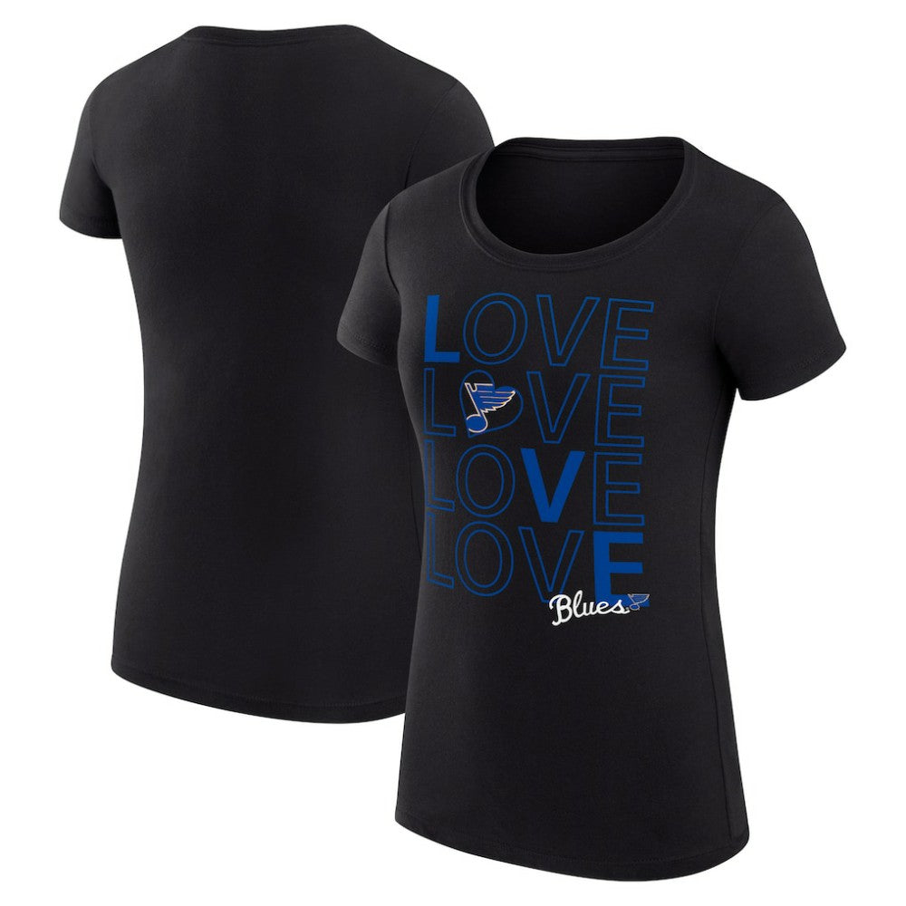 St. Louis Blues G-III 4Her by Carl Banks Women's Super-Slim Fit Lightweight Hockey Love T-Shirt Discount