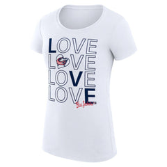 Columbus Blue Jackets G-III 4Her by Carl Banks Women's Super-Slim Fit Lightweight Hockey Love T-Shirt For Sale
