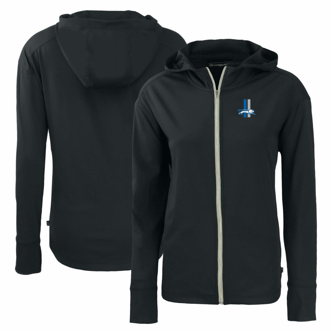 Detroit Lions  Cutter & Buck Women's Throwback Daybreak Eco Recycled Half-Zip Hoodie