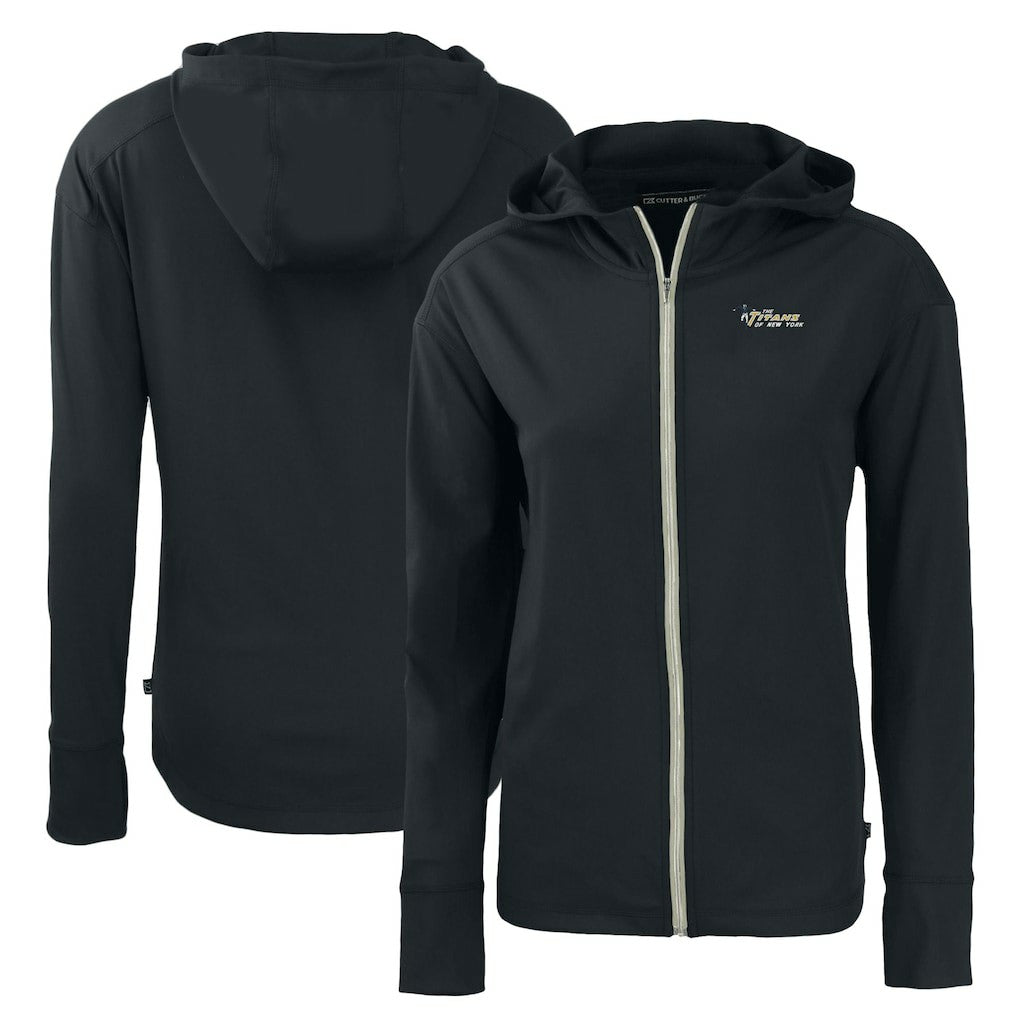 New York Jets  Cutter & Buck Women's Throwback Daybreak Eco Recycled Half-Zip Hoodie