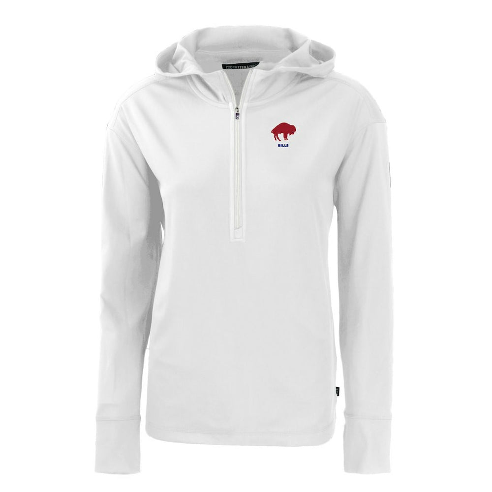 Buffalo Bills  Cutter & Buck Women's Throwback Daybreak Eco Recycled Half-Zip Hoodie