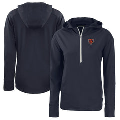 Chicago Bears  Cutter & Buck Women's Throwback Daybreak Eco Recycled Half-Zip Hoodie