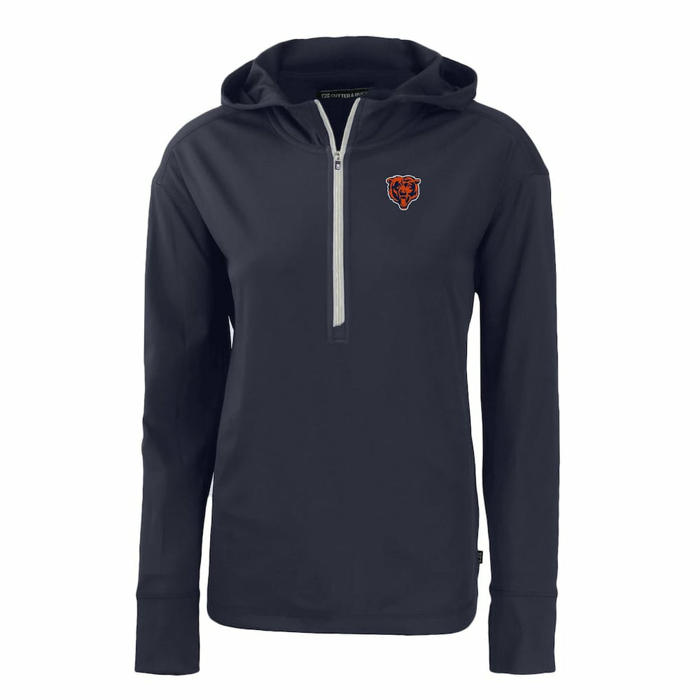 Chicago Bears  Cutter & Buck Women's Throwback Daybreak Eco Recycled Half-Zip Hoodie