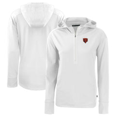 Chicago Bears  Cutter & Buck Women's Throwback Daybreak Eco Recycled Half-Zip Hoodie