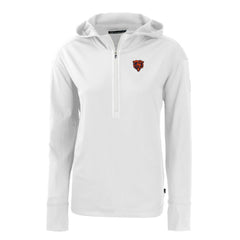 Chicago Bears  Cutter & Buck Women's Throwback Daybreak Eco Recycled Half-Zip Hoodie