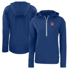 Denver Broncos  Cutter & Buck Women's Throwback Daybreak Eco Recycled Half-Zip Hoodie