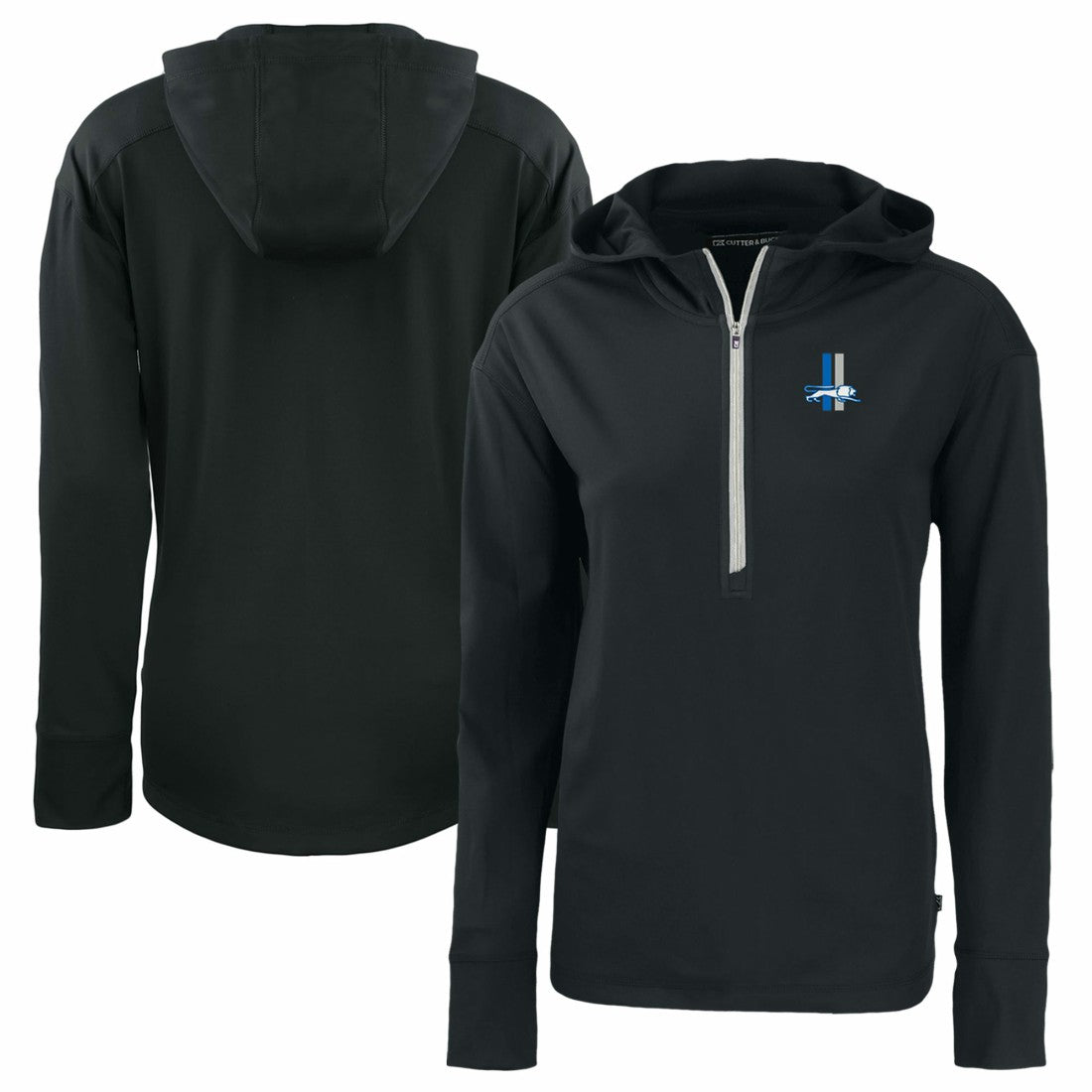 Detroit Lions  Cutter & Buck Women's Throwback Daybreak Eco Recycled Half-Zip Hoodie