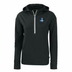 Detroit Lions  Cutter & Buck Women's Throwback Daybreak Eco Recycled Half-Zip Hoodie