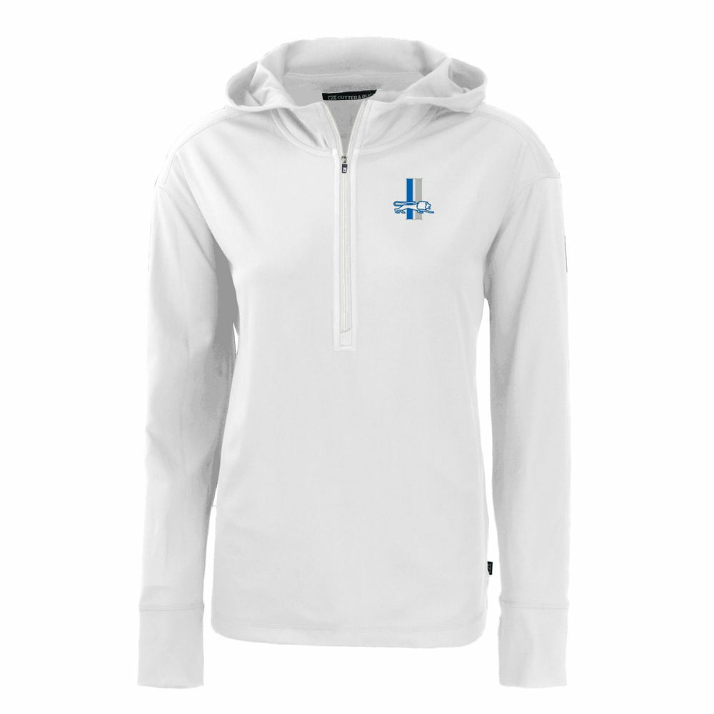 Detroit Lions  Cutter & Buck Women's Throwback Daybreak Eco Recycled Half-Zip Hoodie
