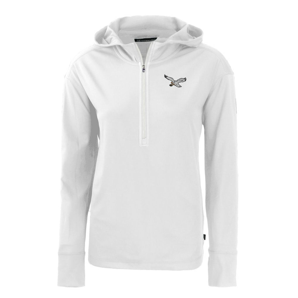 Philadelphia Eagles  Cutter & Buck Women's Throwback Daybreak Eco Recycled Half-Zip Hoodie