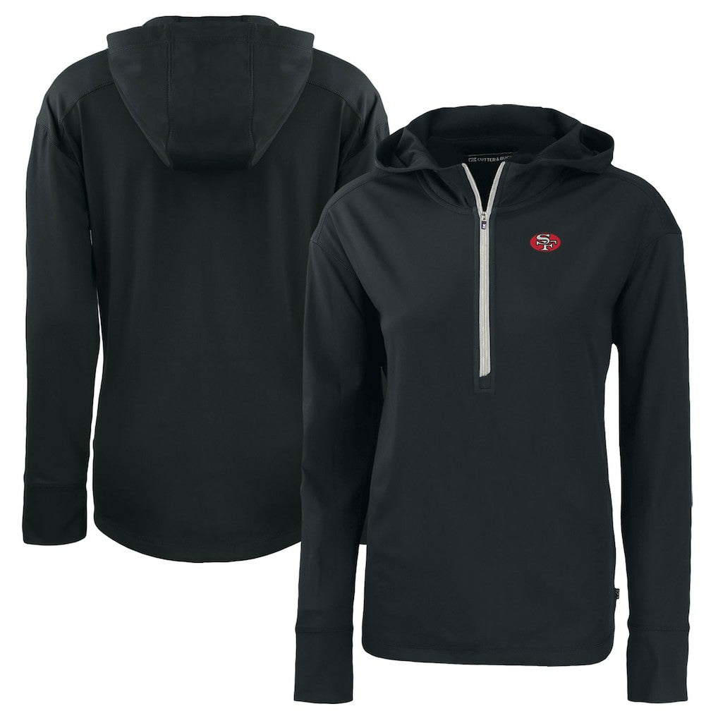 San Francisco 49ers  Cutter & Buck Women's Throwback Daybreak Eco Recycled Half-Zip Hoodie