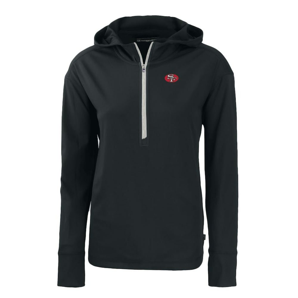 San Francisco 49ers  Cutter & Buck Women's Throwback Daybreak Eco Recycled Half-Zip Hoodie