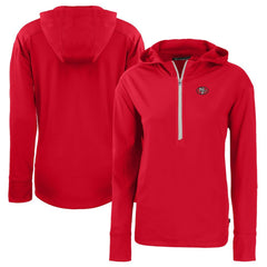 San Francisco 49ers  Cutter & Buck Women's Throwback Daybreak Eco Recycled Half-Zip Hoodie