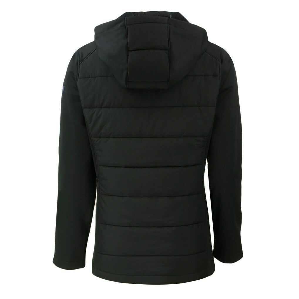 San Francisco 49ers  Cutter & Buck Women's Throwback Evoke Hybrid Eco Softshell Recycled Full-Zip Hoodie Jacket