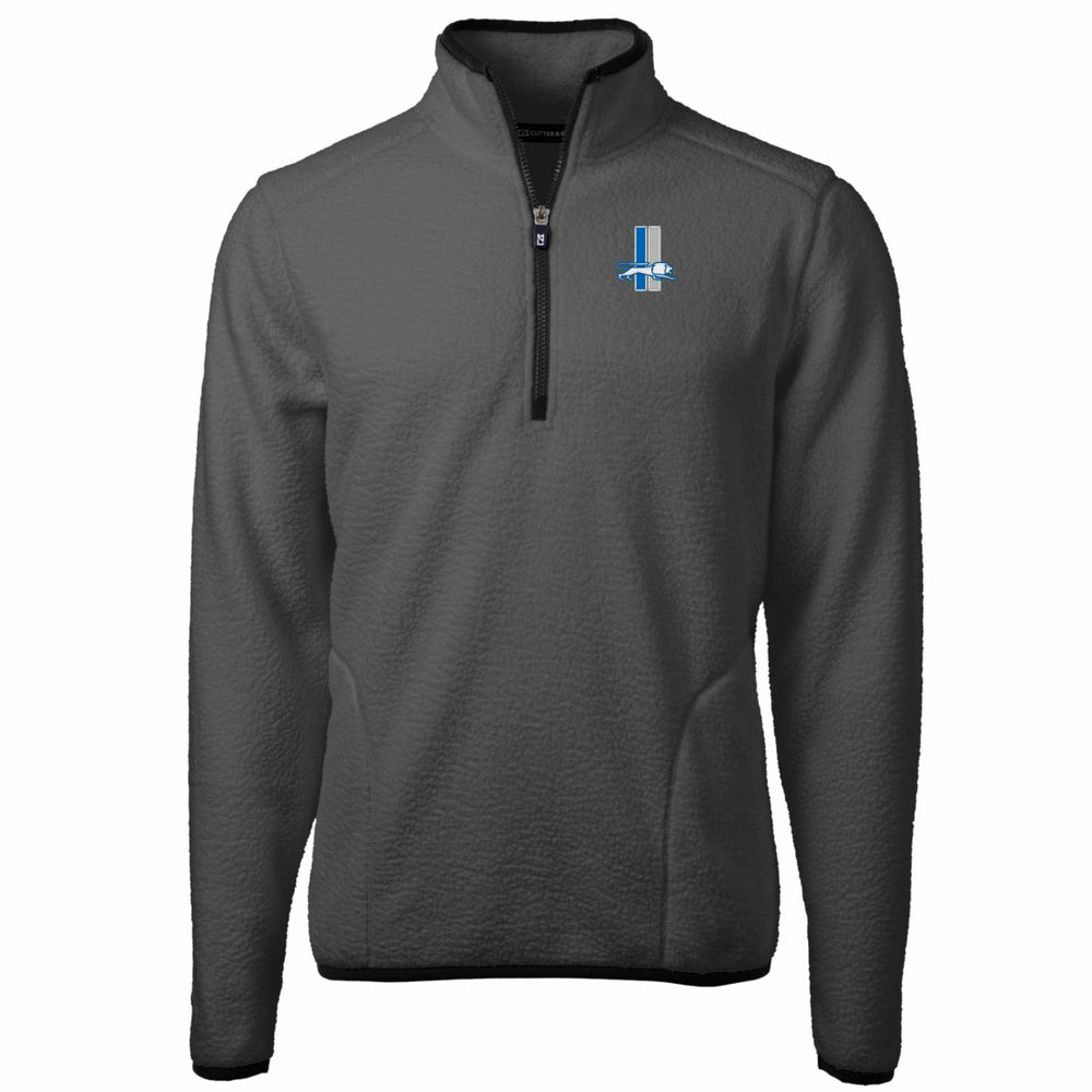 Detroit Lions  Cutter & Buck Throwback Cascade Eco Sherpa Fleece Quarter-Zip Pullover Jacket