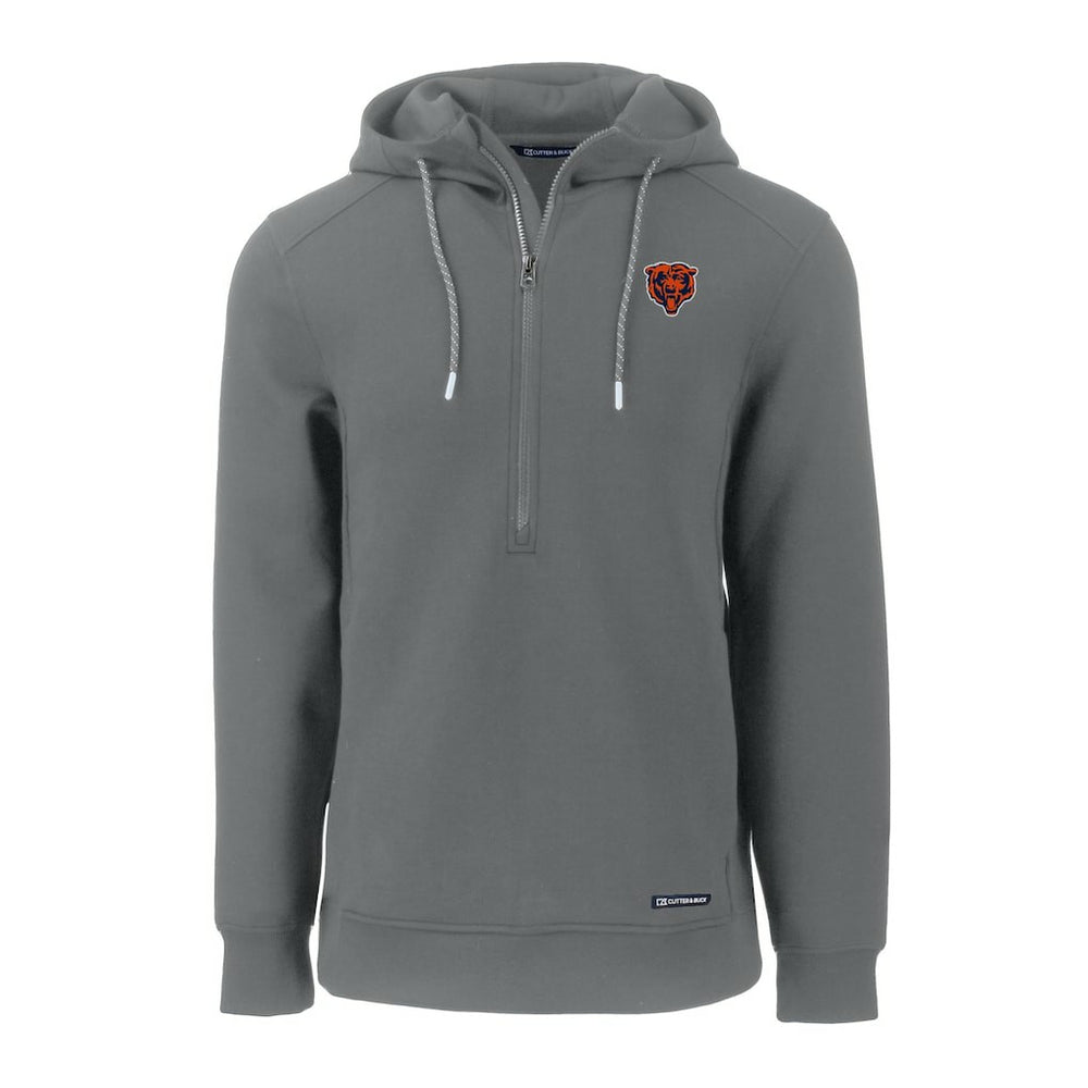 Chicago Bears  Cutter & Buck Throwback Roam Eco Half-Zip Recycled Pullover Hoodie
