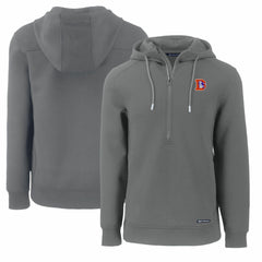Denver Broncos  Cutter & Buck Throwback Roam Eco Half-Zip Recycled Pullover Hoodie