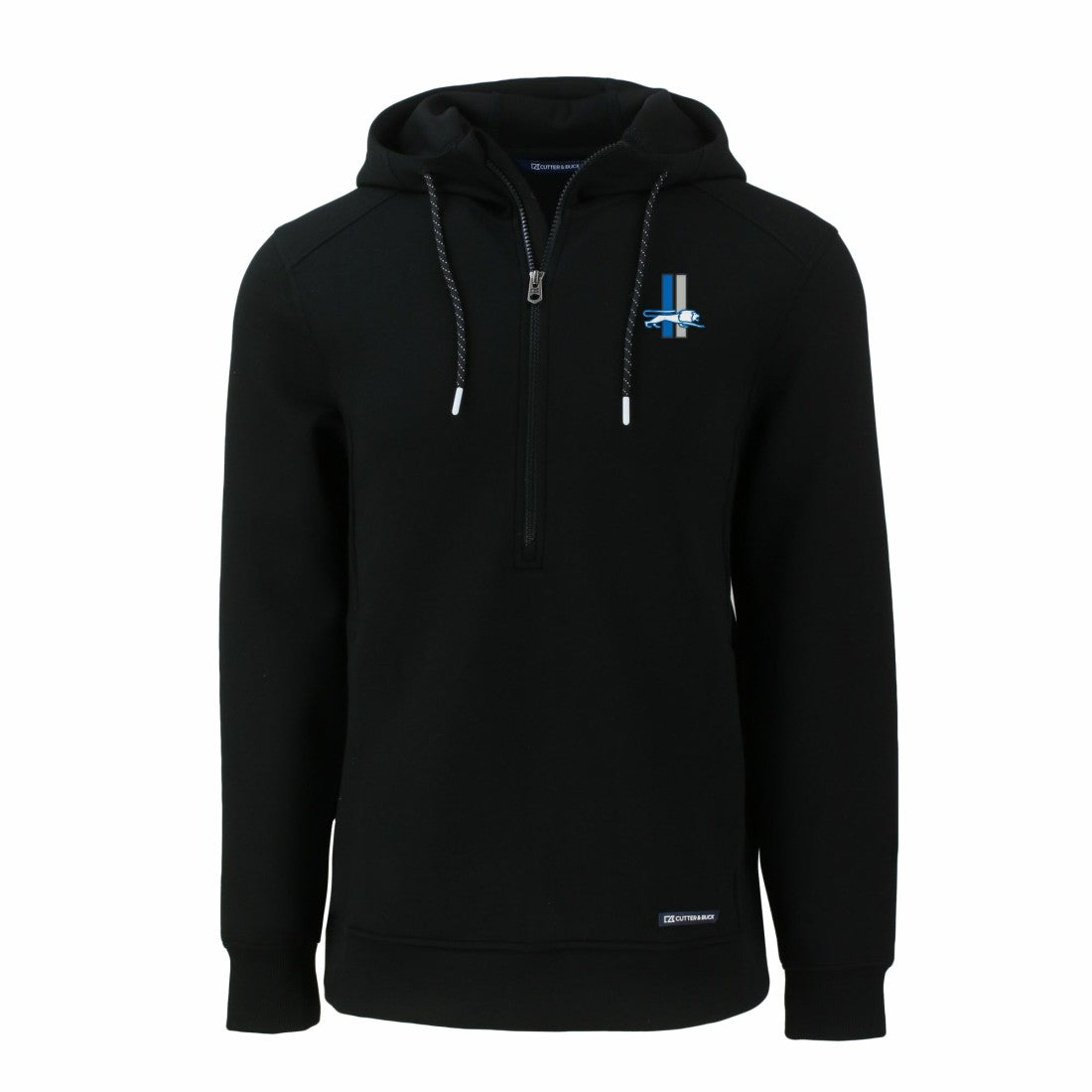 Detroit Lions  Cutter & Buck Throwback Roam Eco Half-Zip Recycled Pullover Hoodie