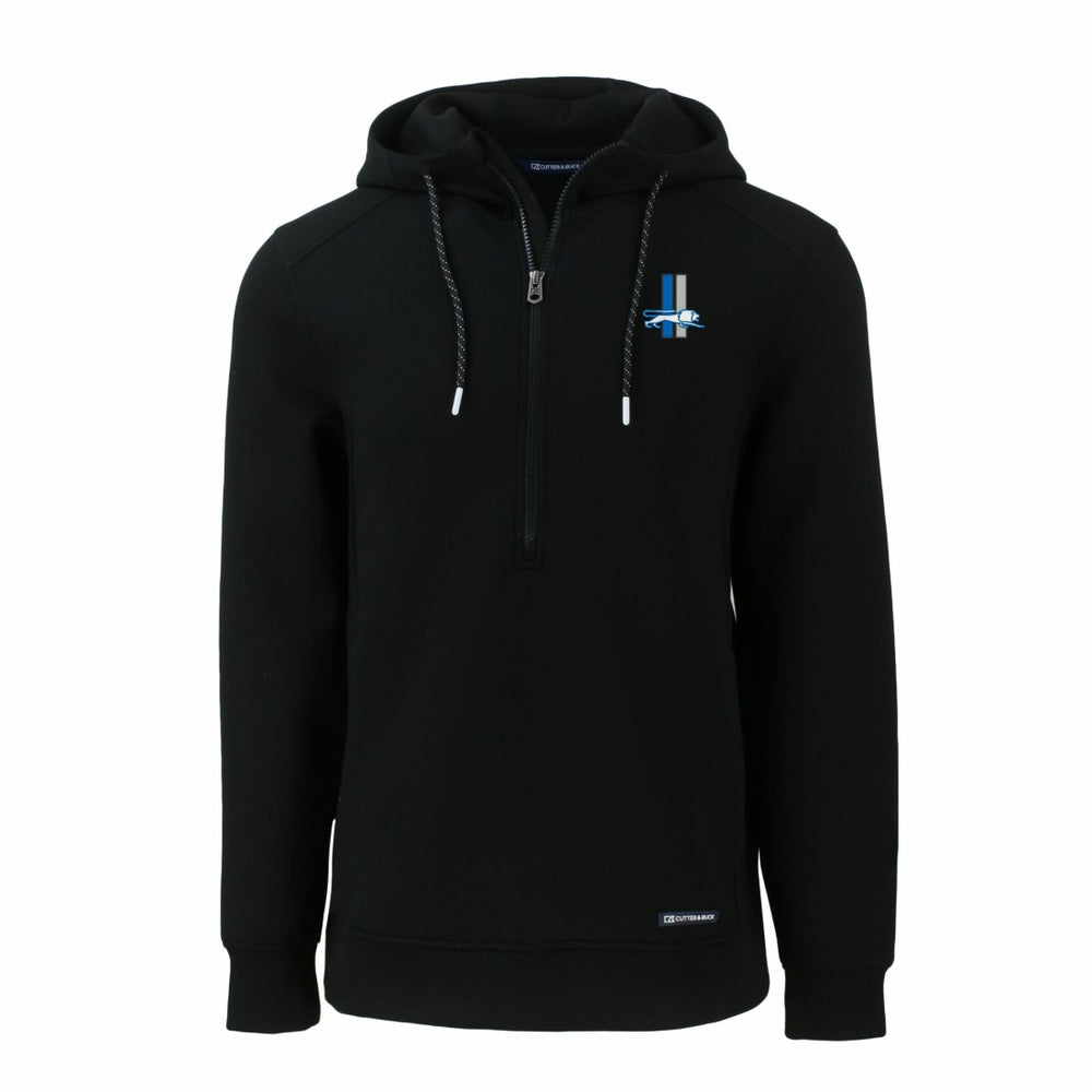 Detroit Lions  Cutter & Buck Throwback Roam Eco Half-Zip Recycled Pullover Hoodie