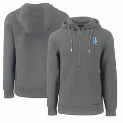 Detroit Lions  Cutter & Buck Throwback Roam Eco Half-Zip Recycled Pullover Hoodie