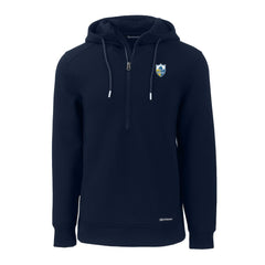 Los Angeles Chargers  Cutter & Buck Throwback Roam Eco Half-Zip Recycled Pullover Hoodie