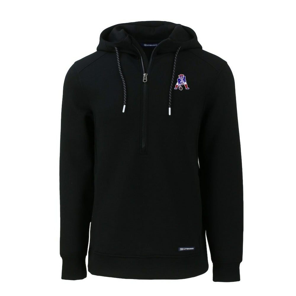New England Patriots  Cutter & Buck Throwback Roam Eco Half-Zip Recycled Pullover Hoodie