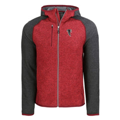 Atlanta Falcons  Cutter & Buck Throwback Mainsail Sweater-Knit Full-Zip Hoodie