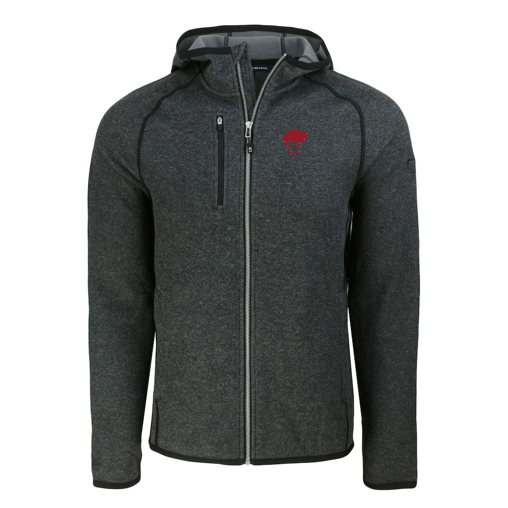 Buffalo Bills  Cutter & Buck Throwback Mainsail Sweater-Knit Full-Zip Hoodie