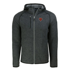 Chicago Bears  Cutter & Buck Throwback Mainsail Sweater-Knit Full-Zip Hoodie