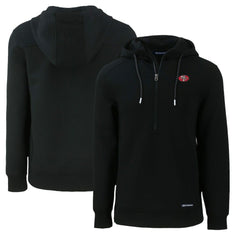 San Francisco 49ers  Cutter & Buck Throwback Roam Eco Half-Zip Recycled Pullover Hoodie