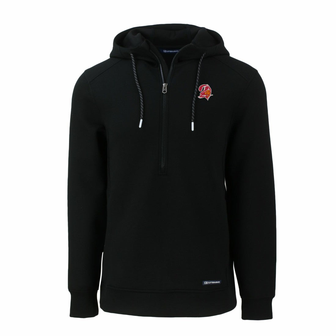 Tampa Bay Buccaneers  Cutter & Buck Throwback Roam Eco Half-Zip Recycled Pullover Hoodie