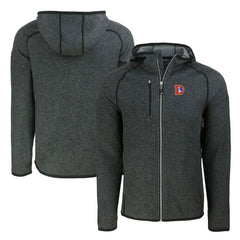 Denver Broncos  Cutter & Buck Throwback Mainsail Sweater-Knit Full-Zip Hoodie