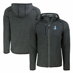 Detroit Lions  Cutter & Buck Throwback Mainsail Sweater-Knit Full-Zip Hoodie