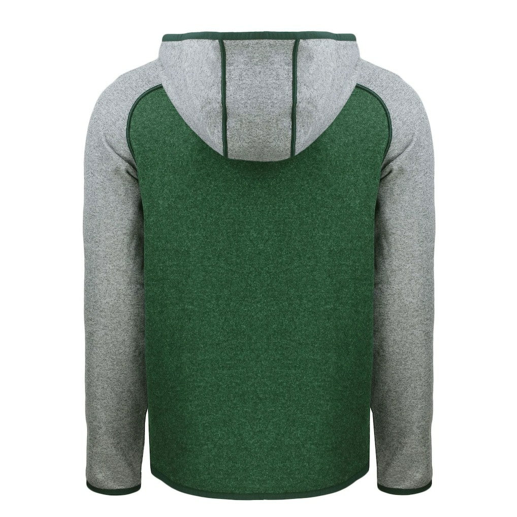 New York Jets  Cutter & Buck Throwback Mainsail Sweater-Knit Full-Zip Hoodie