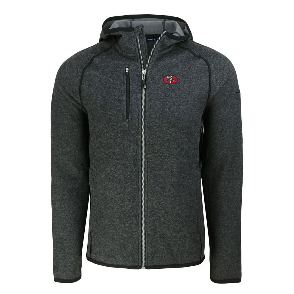 San Francisco 49ers  Cutter & Buck Throwback Mainsail Sweater-Knit Full-Zip Hoodie