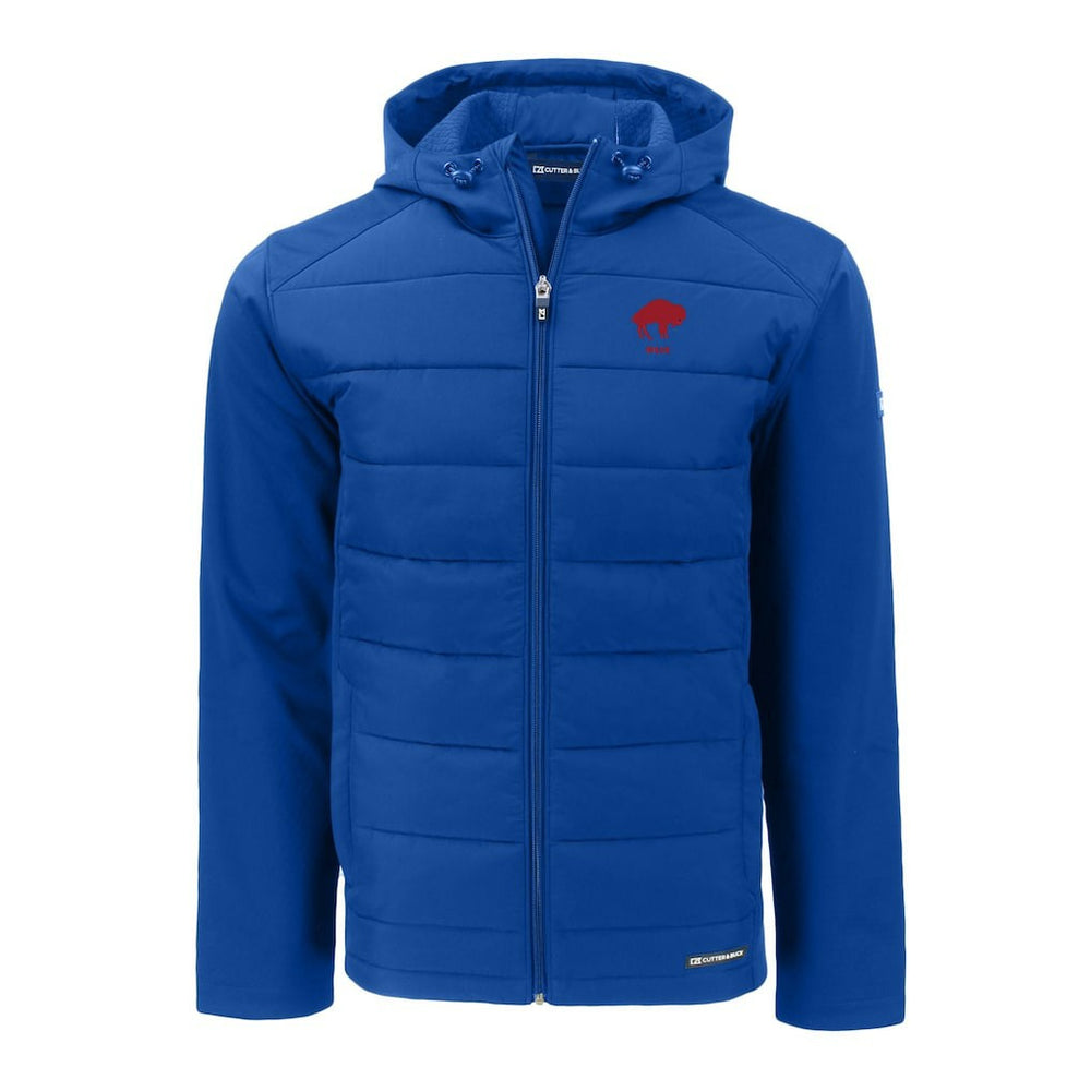 Buffalo Bills  Cutter & Buck Throwback Evoke Hybrid Eco Softshell Recycled Full-Zip Hoodie Jacket
