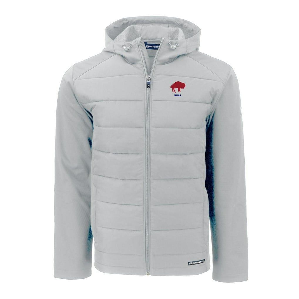 Buffalo Bills  Cutter & Buck Throwback Evoke Hybrid Eco Softshell Recycled Full-Zip Hoodie Jacket