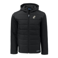 New Orleans Saints  Cutter & Buck Throwback Evoke Hybrid Eco Softshell Recycled Full-Zip Hoodie Jacket