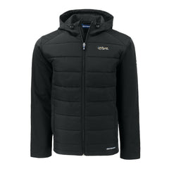 New York Jets  Cutter & Buck Throwback Evoke Hybrid Eco Softshell Recycled Full-Zip Hoodie Jacket