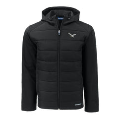 Philadelphia Eagles  Cutter & Buck Throwback Evoke Hybrid Eco Softshell Recycled Full-Zip Hoodie Jacket