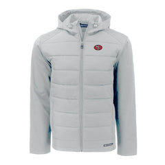 San Francisco 49ers  Cutter & Buck Throwback Evoke Hybrid Eco Softshell Recycled Full-Zip Hoodie Jacket