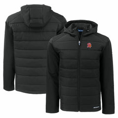 Tampa Bay Buccaneers  Cutter & Buck Throwback Evoke Hybrid Eco Softshell Recycled Full-Zip Hoodie Jacket