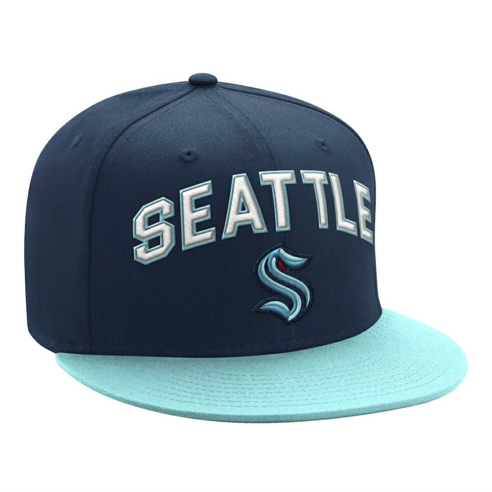 Seattle Kraken Starter Arch Logo Two-Tone Snapback Hat On Sale