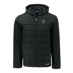 Atlanta Falcons  Cutter & Buck Throwback Big & Tall Evoke Hybrid Eco Softshell Recycled Full-Zip Jacket