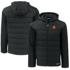 Cincinnati Bengals  Cutter & Buck Throwback Big & Tall Evoke Hybrid Eco Softshell Recycled Full-Zip Jacket