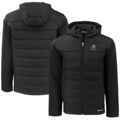 Cleveland Browns  Cutter & Buck Throwback Big & Tall Evoke Hybrid Eco Softshell Recycled Full-Zip Jacket