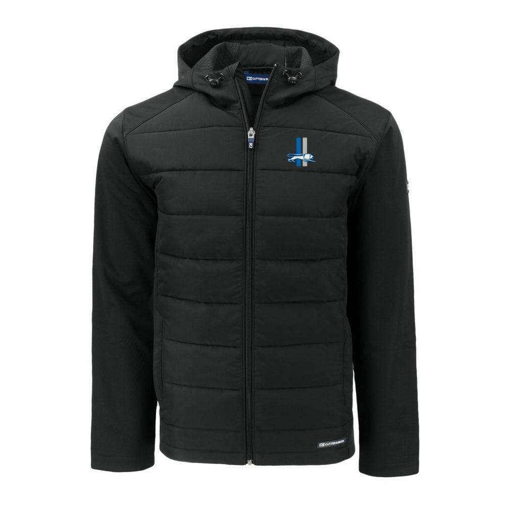 Detroit Lions  Cutter & Buck Throwback Big & Tall Evoke Hybrid Eco Softshell Recycled Full-Zip Jacket