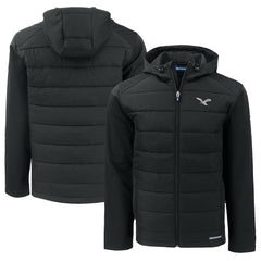 Philadelphia Eagles  Cutter & Buck Throwback Big & Tall Evoke Hybrid Eco Softshell Recycled Full-Zip Hoodie